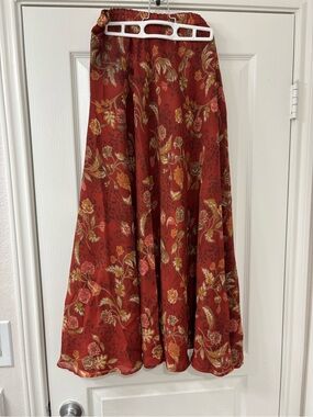 Reversible Bohemian Floral/Cheetah Maxi Skirt